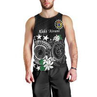 Cook Islands Independence Day Men Tank Top Kuki Airani Tiare Maori Polynesian Pattern - Black