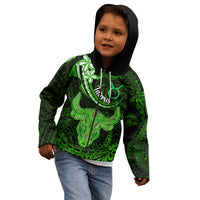 Polynesian Pride Taurus Zodiac Kid Hoodie Astrological Sign Tribal Plumeria Green Galaxy LT14 - Polynesian Pride
