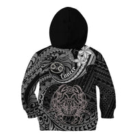 Polynesian Pride Cancer Zodiac Kid Hoodie Astrological Sign Tribal Plumeria Grey Galaxy LT14 - Polynesian Pride
