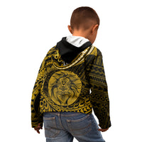 Polynesian Pride Leo Zodiac Kid Hoodie Astrological Sign Tribal Plumeria Gold Galaxy LT14 - Polynesian Pride
