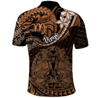 Polynesian Pride Virgo Zodiac Polo Shirt Astrological Sign Tribal Plumeria Brown Galaxy LT14 - Polynesian Pride