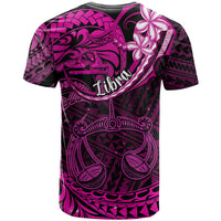 Polynesian Pride Libra Zodiac T Shirt Astrological Sign Tribal Plumeria Pink Galaxy LT14 - Polynesian Pride