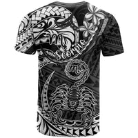 Polynesian Pride Scorpio Zodiac T Shirt Astrological Sign Tribal Plumeria Black LT14 - Polynesian Pride