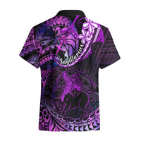 Polynesian Pride Sagittarius Zodiac Hawaiian Shirt Astrological Sign Tribal Plumeria Purple Galaxy LT14 - Polynesian Pride