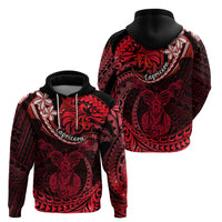 Polynesian Pride Capricorn Zodiac Hoodie Astrological Sign Tribal Plumeria Red Galaxy LT14 - Polynesian Pride
