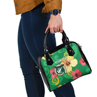 Custom Vanuatu Cricket Shoulder Handbag 2024 Tropical Flowers Version