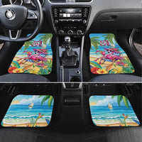 Flamingo Aloha Hawaii Car Mats It's 5 O’Clock Somewhere Tropical Vibes - Polynesian Pride