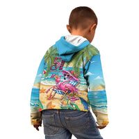 Flamingo Aloha Hawaii Kid Hoodie It's 5 OClock Somewhere Tropical Vibes LT14 - Polynesian Pride