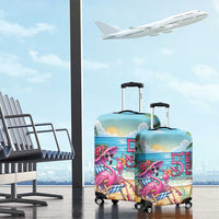 Flamingo Aloha Hawaii Luggage Cover It's 5 O’Clock Somewhere Tropical Vibes - Polynesian Pride