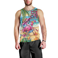 Flamingo Aloha Hawaii Men Tank Top It's 5 O’Clock Somewhere Tropical Vibes - Polynesian Pride