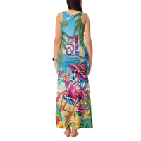 Flamingo Aloha Hawaii Tank Maxi Dress It's 5 O’Clock Somewhere Tropical Vibes - Polynesian Pride