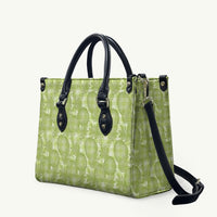 Omaomao Hawaii Breadfruit Palaka Motifs Leather Bag