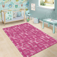 Alaka Hawaii Breadfruit Palaka Motifs Area Rug