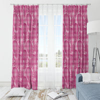 Alaka Hawaii Breadfruit Palaka Motifs Window Curtain
