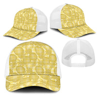 Melemele Hawaii Breadfruit Palaka Motifs Mesh Trucker Cap
