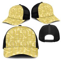 Melemele Hawaii Breadfruit Palaka Motifs Mesh Trucker Cap