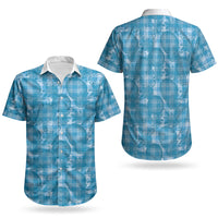 Polu Hawaii Breadfruit Palaka Motifs Couples Matching Short Sleeve Bodycon Dress and Hawaiian Shirt LT14 - Polynesian Pride