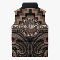 Aotearoa Kati Mamoe Personalised Sleeveless Puffer Jacket Maori Iwi Poutama Puhoro Tattoo LT14 - Polynesian Pride