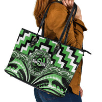 Aotearoa Ngati Awa Leather Tote Bag Maori Iwi Poutama Puhoro Tattoo LT14 - Polynesian Pride