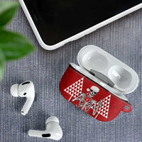 Personalized Hawaii Skull Christmas AirPods Case Mele Kalikimaka Hawaiian Kakau LT14 - Polynesian Pride
