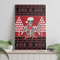 Personalized Hawaii Skull Christmas Canvas Wall Art Mele Kalikimaka Hawaiian Kakau - Polynesian Pride