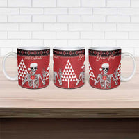 Personalized Hawaii Skull Christmas Ceramic Mug Mele Kalikimaka Hawaiian Kakau - Polynesian Pride