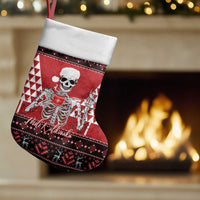 Personalized Hawaii Skull Christmas Stocking Mele Kalikimaka Hawaiian Kakau - Polynesian Pride