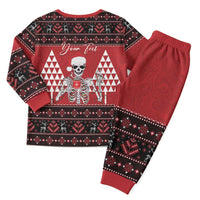 Personalized Hawaii Skull Christmas Pajama Set Mele Kalikimaka Hawaiian Kakau - Polynesian Pride