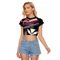 Hawaii Independence Day Raglan Cropped T Shirt La Kuokoa - Happy 28th November