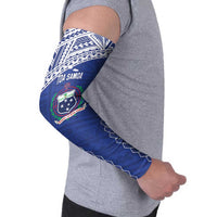 Toa Samoa Rugby Custom Arm Sleeves Go Champions Pacific Samoan Pattern - Polynesian Pride