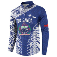 Toa Samoa Rugby Custom Button Sweatshirt Go Champions Pacific Samoan Pattern - Polynesian Pride