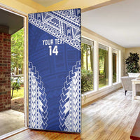 Toa Samoa Rugby Custom Door Cover Go Champions Pacific Samoan Pattern - Polynesian Pride