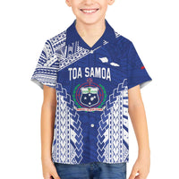 Toa Samoa Rugby Custom Family Matching Off The Shoulder Long Sleeve Dress and Hawaiian Shirt Go Champions Pacific Samoan Pattern - Polynesian Pride