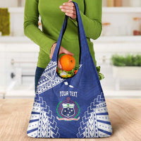 Toa Samoa Rugby Custom Grocery Bag Go Champions Pacific Samoan Pattern - Polynesian Pride