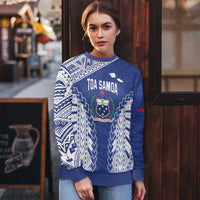Toa Samoa Rugby Custom Ugly Christmas Sweater Go Champions Pacific Samoan Pattern - Polynesian Pride