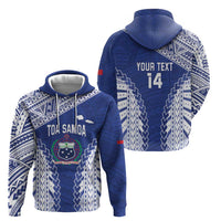 Toa Samoa Rugby Custom Zip Hoodie Go Champions Pacific Samoan Pattern - Polynesian Pride
