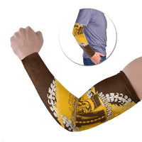 Personalized Mililani Hawaii High School Arm Sleeves Puakenikeni Lei Hawaiian Pattern - Polynesian Pride