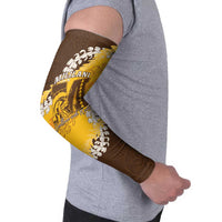 Personalized Mililani Hawaii High School Arm Sleeves Puakenikeni Lei Hawaiian Pattern - Polynesian Pride