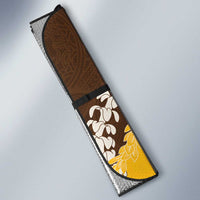 Personalized Mililani Hawaii High School Auto Sun Shade Puakenikeni Lei Hawaiian Pattern - Polynesian Pride