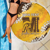 Personalized Mililani Hawaii High School Beach Blanket Puakenikeni Lei Hawaiian Pattern - Polynesian Pride