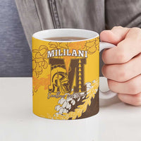 Personalized Mililani Hawaii High School Ceramic Mug Puakenikeni Lei Hawaiian Pattern - Polynesian Pride