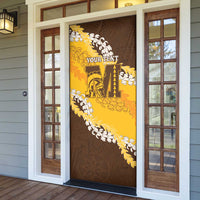 Personalized Mililani Hawaii High School Door Cover Puakenikeni Lei Hawaiian Pattern - Polynesian Pride