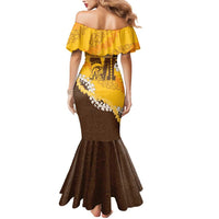 Personalized Mililani Hawaii High School Mermaid Dress Puakenikeni Lei Hawaiian Pattern - Polynesian Pride