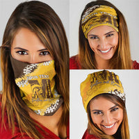 Personalized Mililani Hawaii High School Neck Gaiter Puakenikeni Lei Hawaiian Pattern - Polynesian Pride