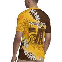 Personalized Mililani Hawaii High School Rugby Jersey Puakenikeni Lei Hawaiian Pattern - Polynesian Pride