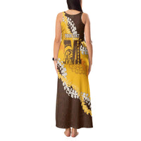 Personalized Mililani Hawaii High School Tank Maxi Dress Puakenikeni Lei Hawaiian Pattern LT14 - Polynesian Pride