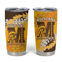 Personalized Mililani Hawaii High School Tumbler Cup Puakenikeni Lei Hawaiian Pattern - Polynesian Pride