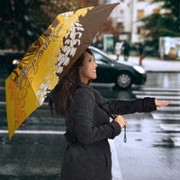 Personalized Mililani Hawaii High School Umbrella Puakenikeni Lei Hawaiian Pattern - Polynesian Pride