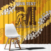Personalized Mililani Hawaii High School Window Curtain Puakenikeni Lei Hawaiian Pattern LT14 - Polynesian Pride