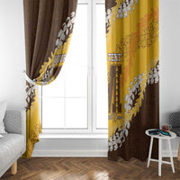 Personalized Mililani Hawaii High School Window Curtain Puakenikeni Lei Hawaiian Pattern LT14 - Polynesian Pride